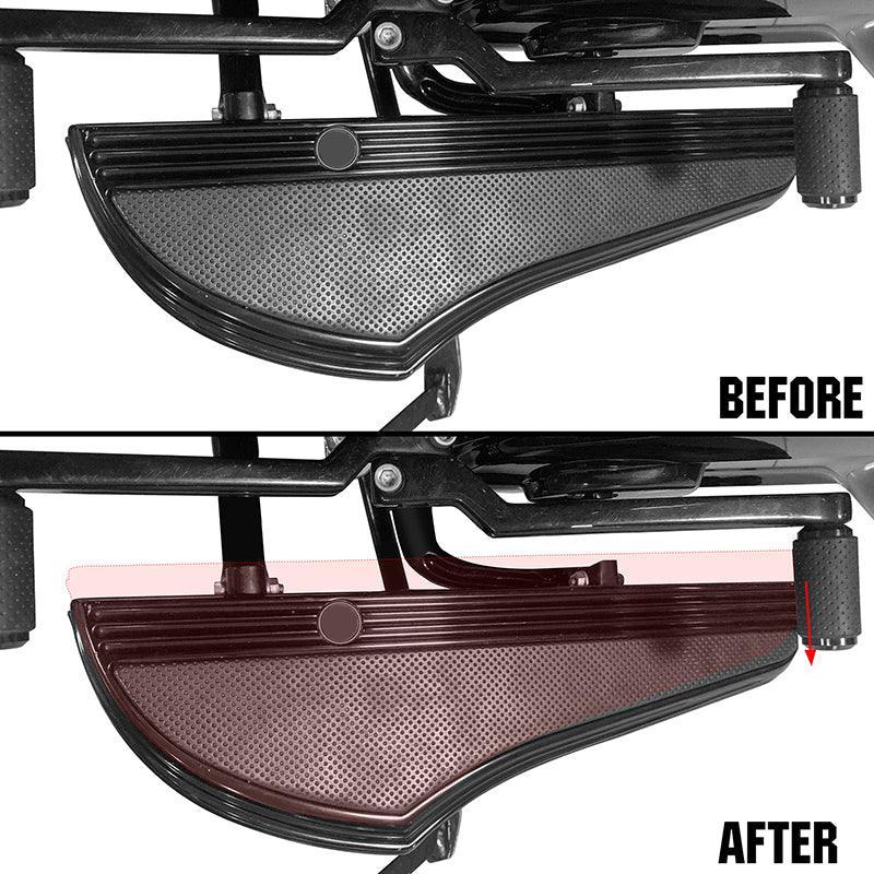 thumbnail image 2 of Black Steel Driver Floorboard Relocation Brackets For Harley Road King Street Glide Road Glide – CB 2 of 5