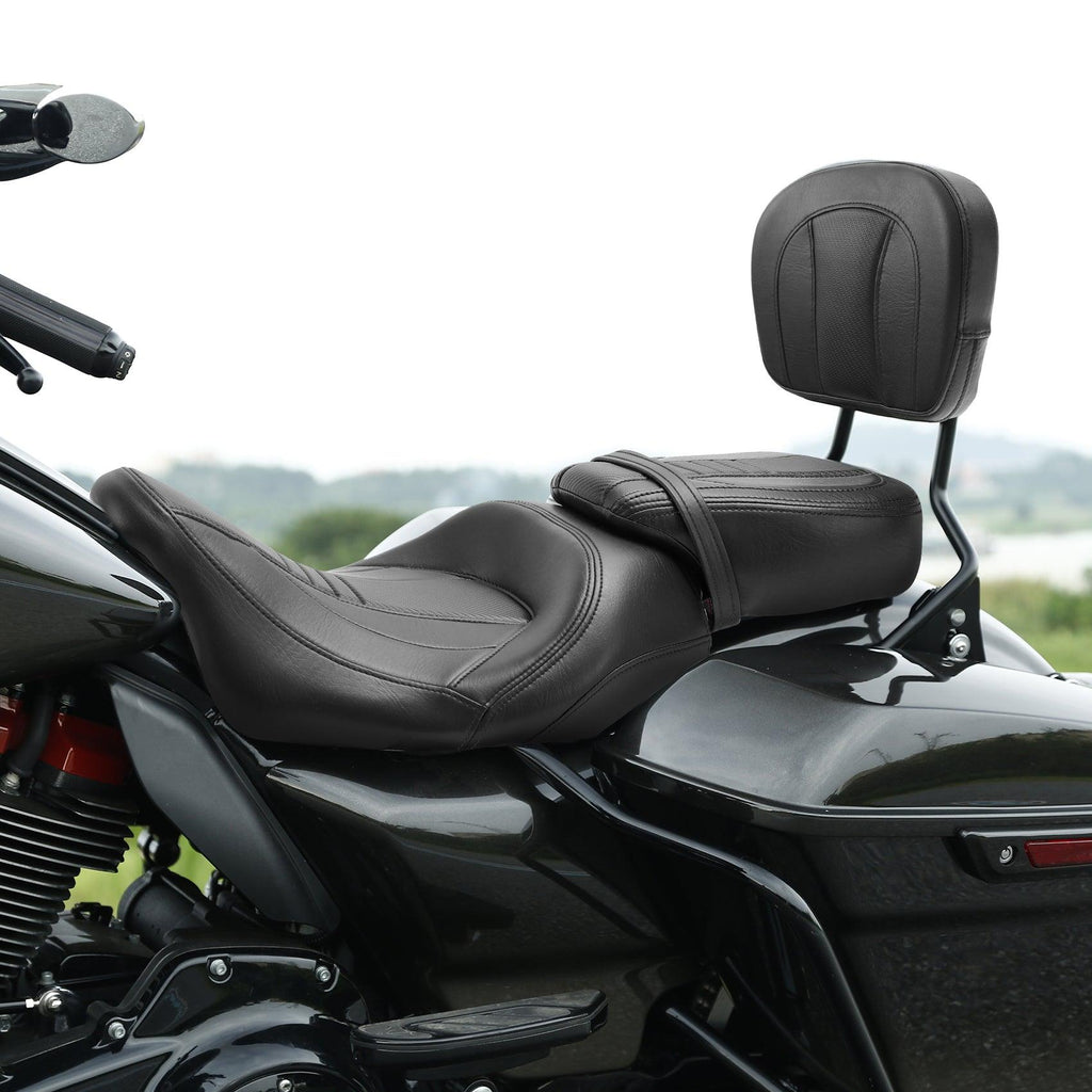 TCMT Driver Passenger Seat Backrest Pad Fit For Harley CVO Touring - TCMTMOTOR