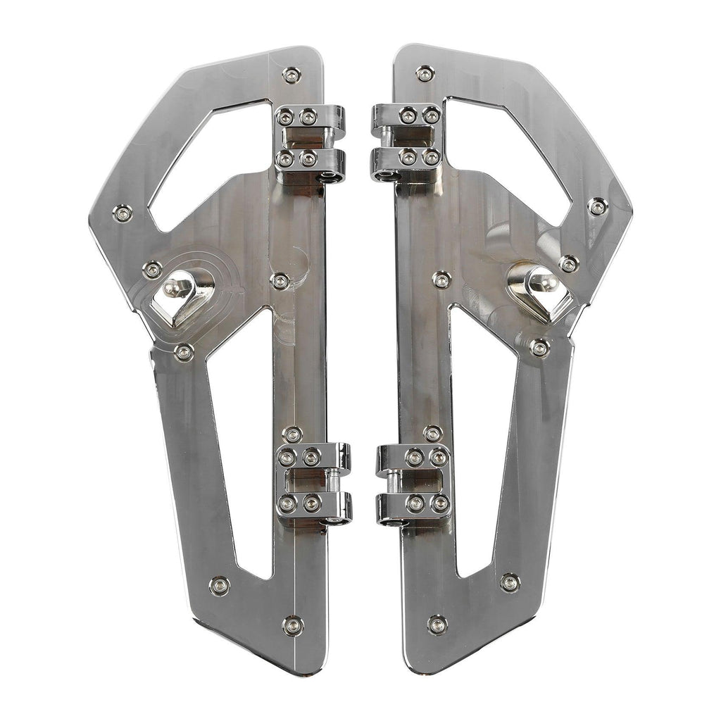TCMT Chrome Rubber Inlay StreamLiner Foot Pegs Motorcycle Footpeg