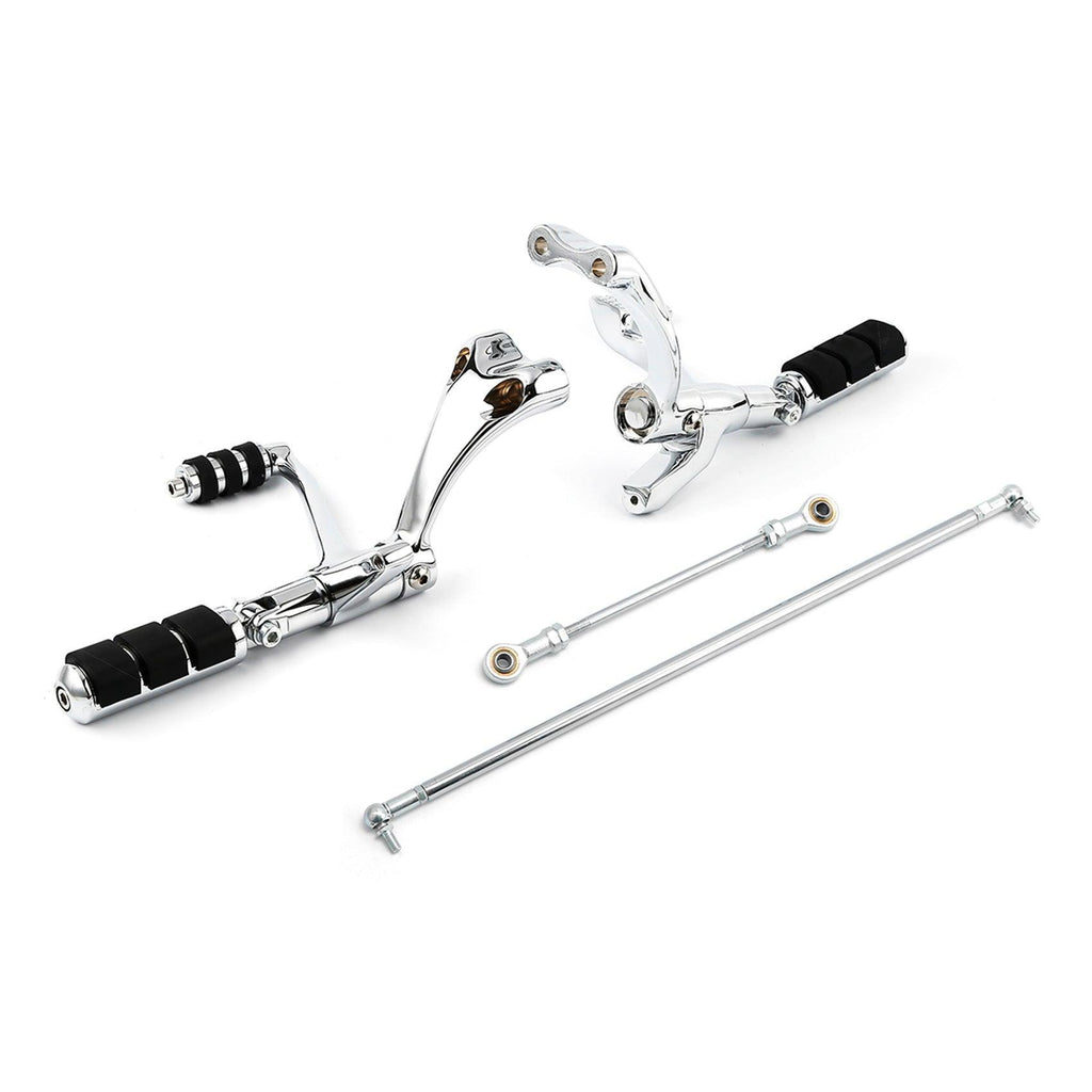 Forward Control Pegs & Levers For Harley Sportster 2004-2013 - Complete Linkage Kit For Custom Setup