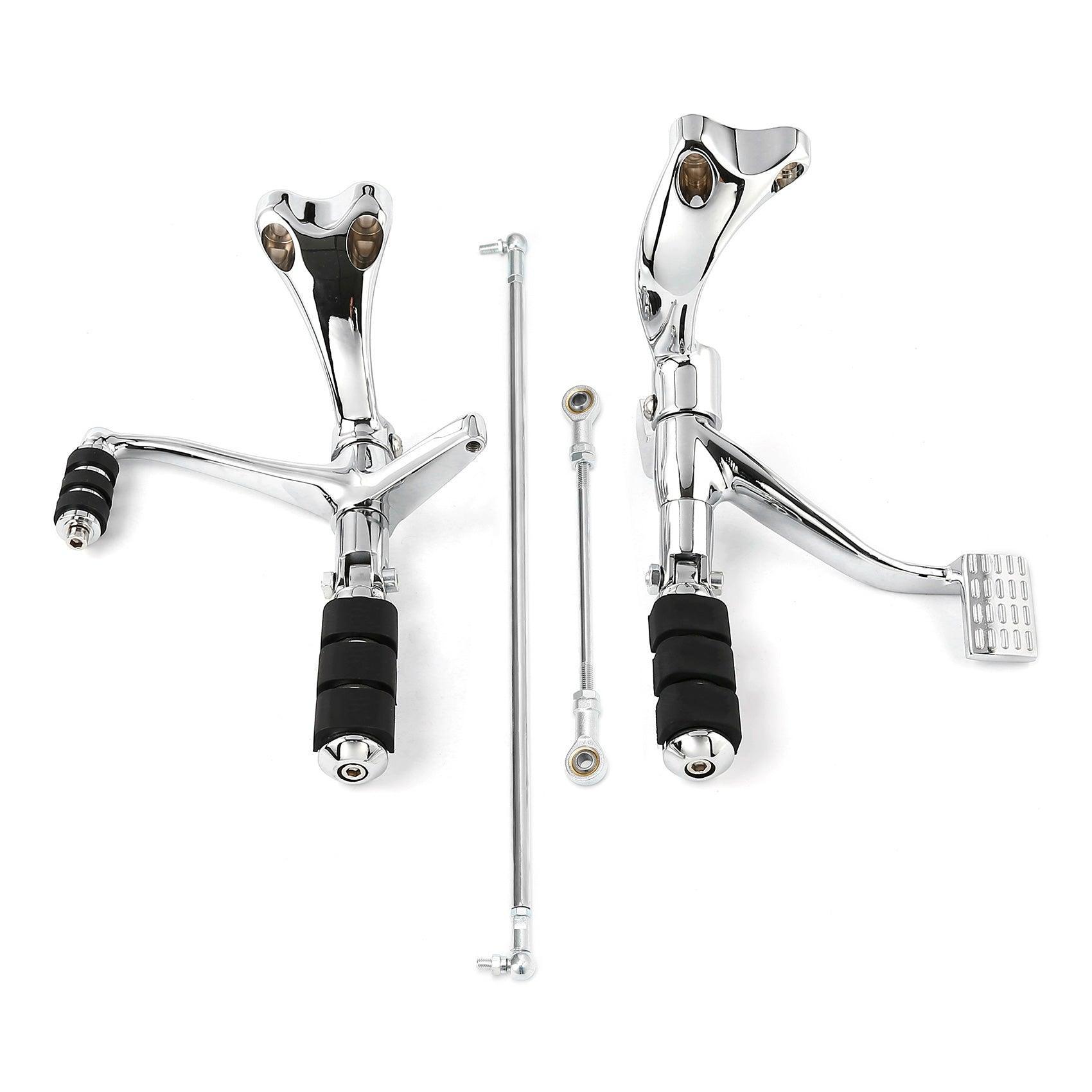 HCmotorku Forward Controls Pegs Levers Linkages Mounting Hardware Kit Fit For Harley Sportster XL 883 Iron 1200 Roadster 2014-2022 Chrome