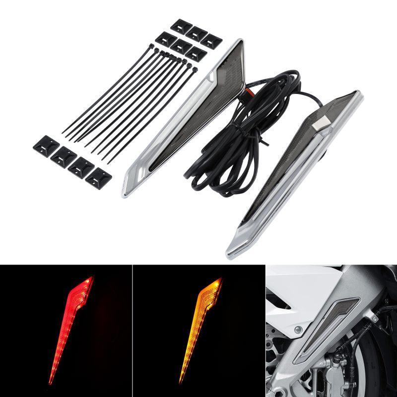 TCMT Front Brake Fork Mount LED Lights Fit For Honda Goldwing GL1800 '