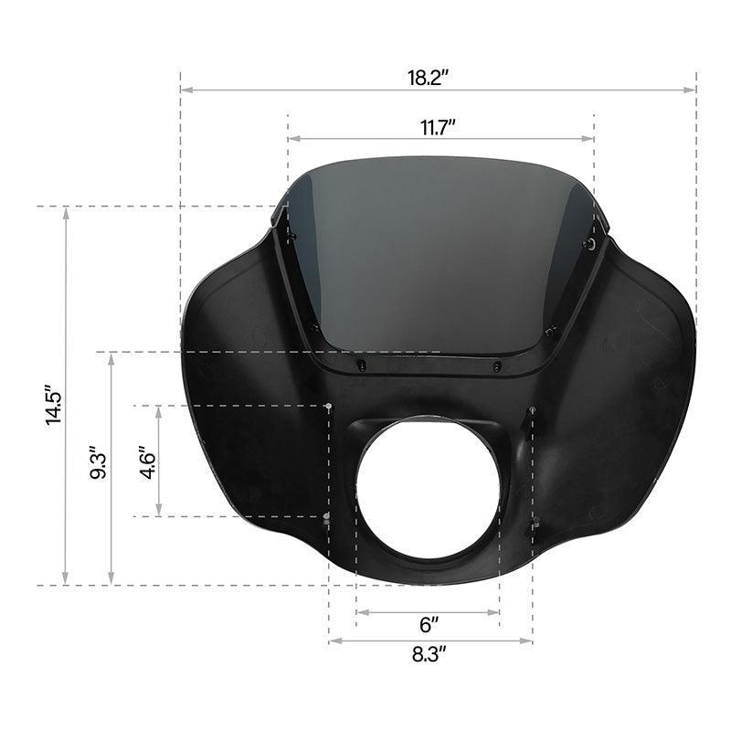 TCMT Front Headlight Fairing Windshield Fit For Harley Softail
