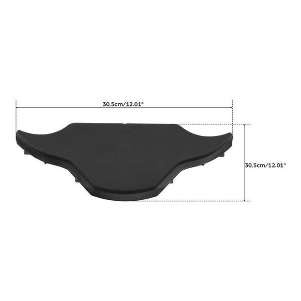 TCMT 15" Front Fairing With Windshield For Harley Dyna (Gloss Black, Smoke Shield) - Fits 2006-2017 Models