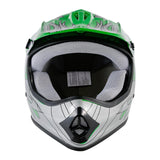 TCMT Green Flame Youth Kids DOT Motocross Off-Road Helmet - TCMT