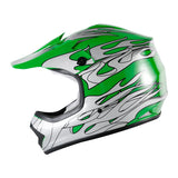 TCMT Green Flame Youth Kids DOT Motocross Off-Road Helmet - TCMT
