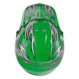 TCMT Green Flame Youth Kids DOT Motocross Off-Road Helmet - TCMT