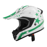 TCMT Green Star Youth Kids DOT Motocross Off-Road Helmet