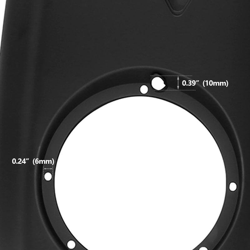 6.5" Saddlebag Speaker Lid Grills For Indian Chieftain & Roadmaster 2014-2018 - Chrome & Black 9 thumbnail image