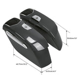 TCMT Hard Saddlebags 6.5" Audio Lid Fit For Indian - TCMT