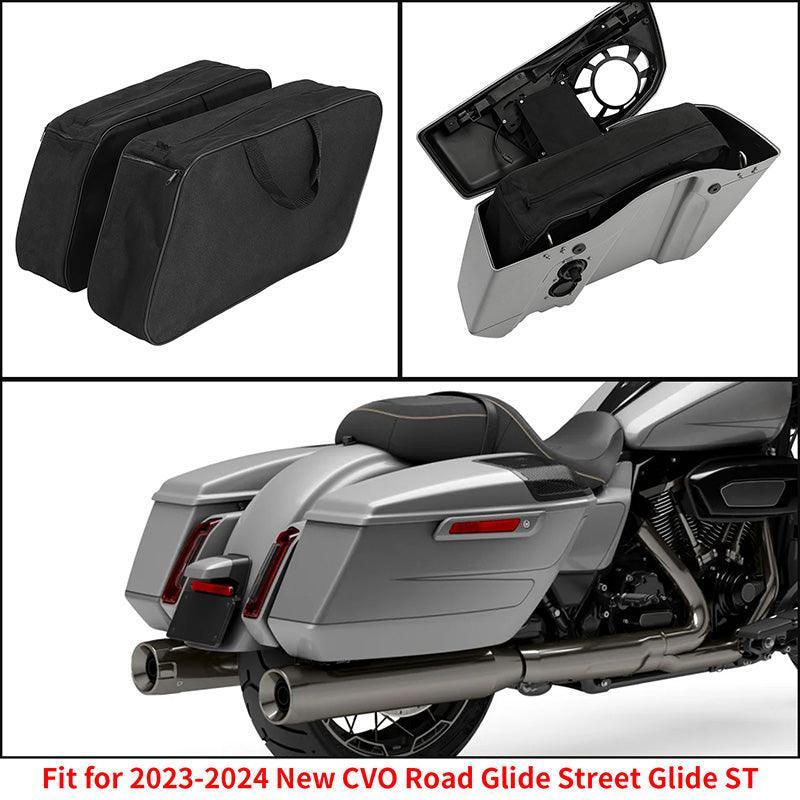 Pair Of Saddlebag Inner Liners – Fits Harley Touring Glides 1997-2023 – Black PVC Travel Packs