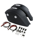 TCMT Hard Saddlebags w/ Electronic Latch Audio Lid Fit For Indian Chieftain 2014-2018, Roadmaster 2015-2023, Springfield 2016-2023 - TCMT