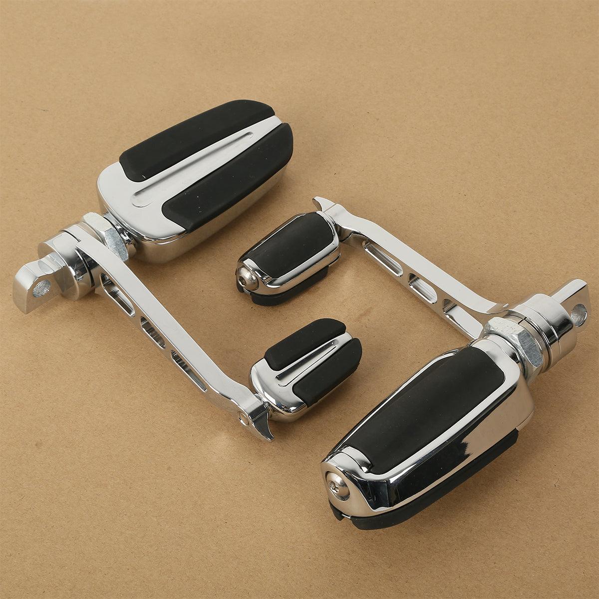 TCMT Poggiapiedi Uomo Per Harley Softail Sportster Dyna Touring – Metallo E Gomma, Foro 3/8"