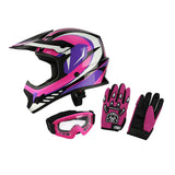 TCMT Lavender Knight DOT Youth Full Face Helmet - TCMT