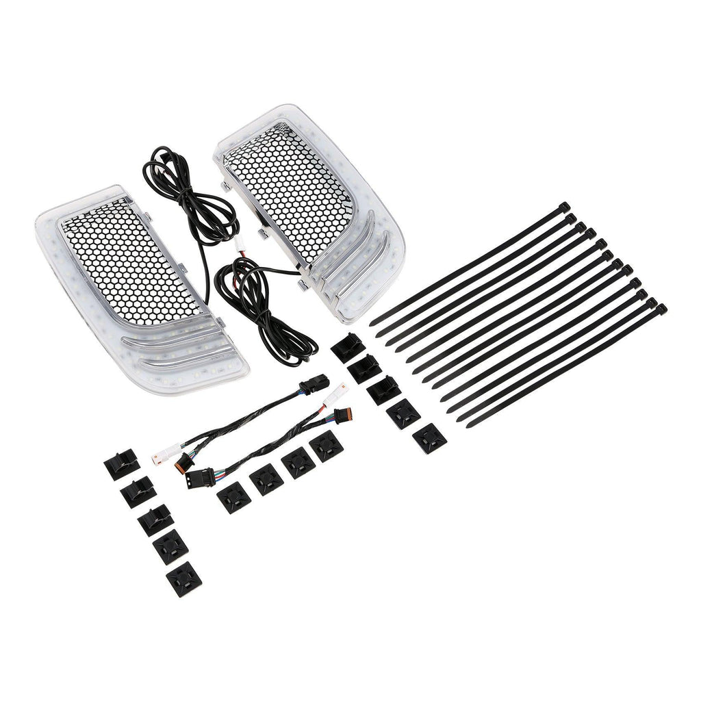 LED Chrome Fairing Lower Grill Turn Signal Running Light For Harley LED Chrome Fairing Lower Grill Turn Signal Running Light For Harley