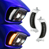 TCMT LED Side Marker Turn Signals Light Dual LED Headlight Assembly Projector Fit For Harley Road Glide FLTR '15-'23