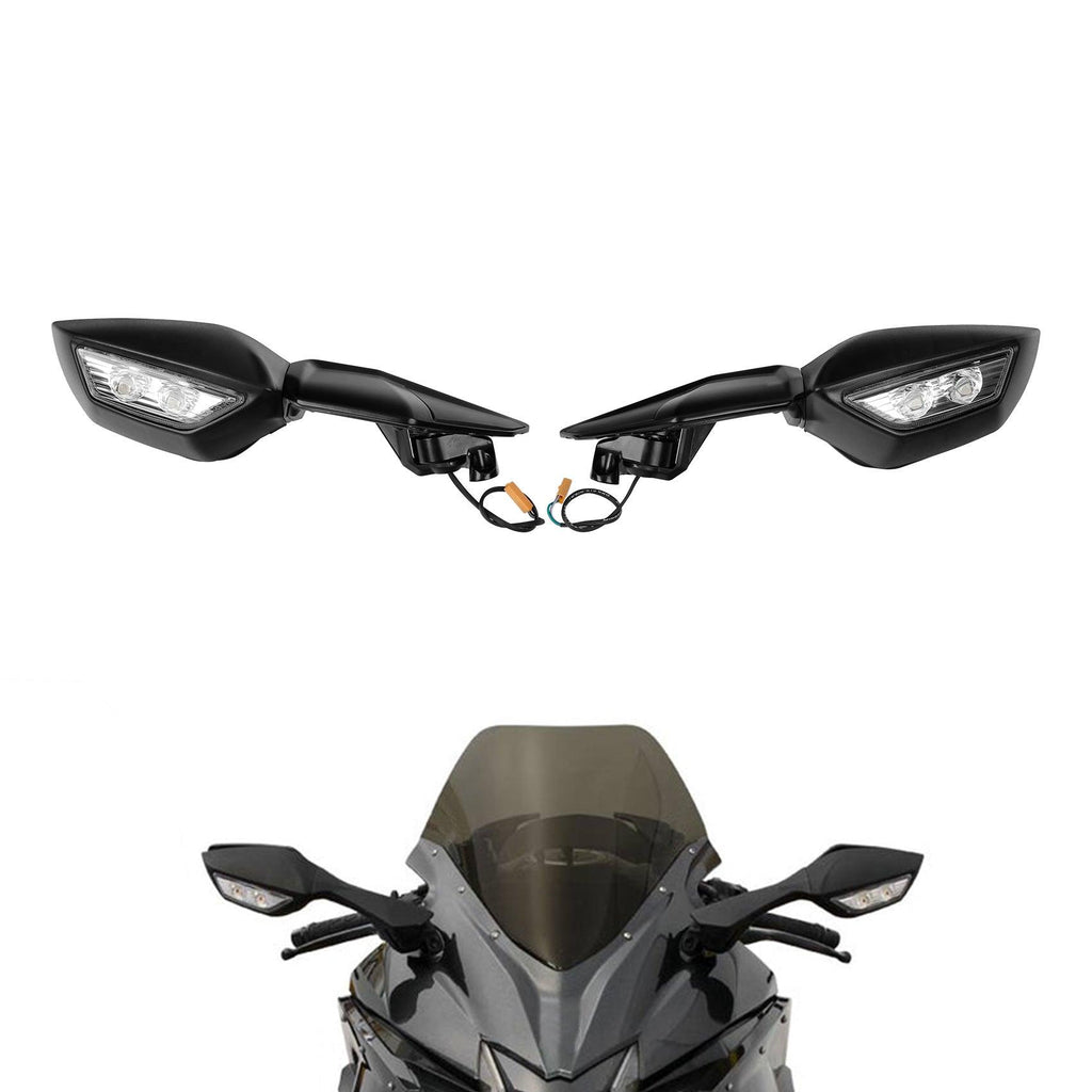 TCMT LED Turn Signal Integrated Rear View Side Mirrors Fit For Fit For KAWASAKI NINJA H2 2015-2022 - TCMT
