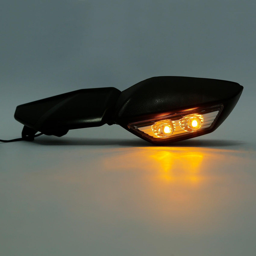 LED Turn Signal Rear View Side Mirrors For Kawasaki Ninja 650R 500R 250R 636 – Complete Set