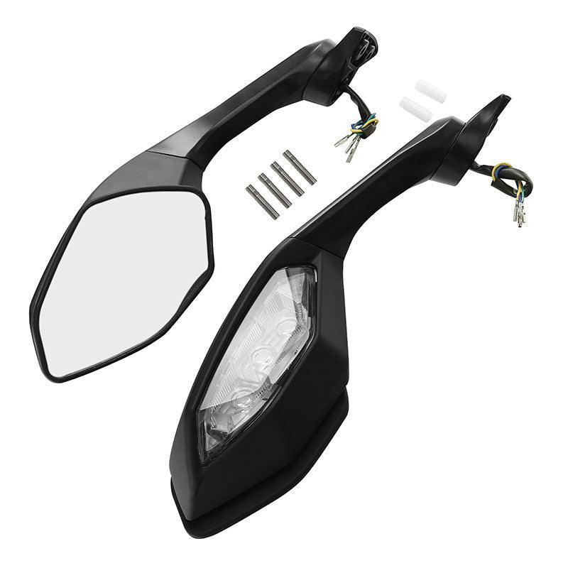 TCMT LED Turn Signal Integrated Rear View Side Mirrors Fit For
