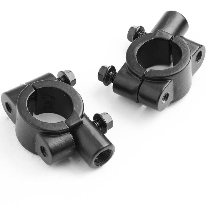 TCMT L&R 22mm 2x10mm 7/8" Handlebar Handle Bars Mirrors Clamps On Mount Adapters - TCMTMOTOR