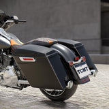 TCMT Matte Black 4" Extended Stretched Hard Saddlebags Fit For Harley Touring '14-'23 - TCMT