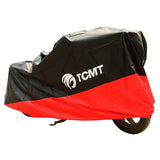 TCMT Motorcycle Cover Waterproof Rain Dust UV Protector Heat Insulation Black Red