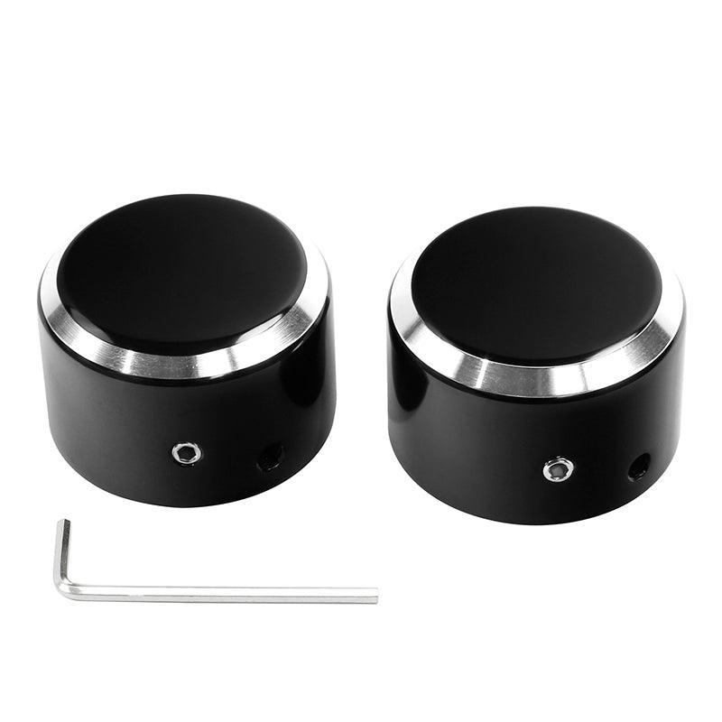 TCMT Pair Front Axle Nut Covers Bolt Fit For Harley Touring & Softail