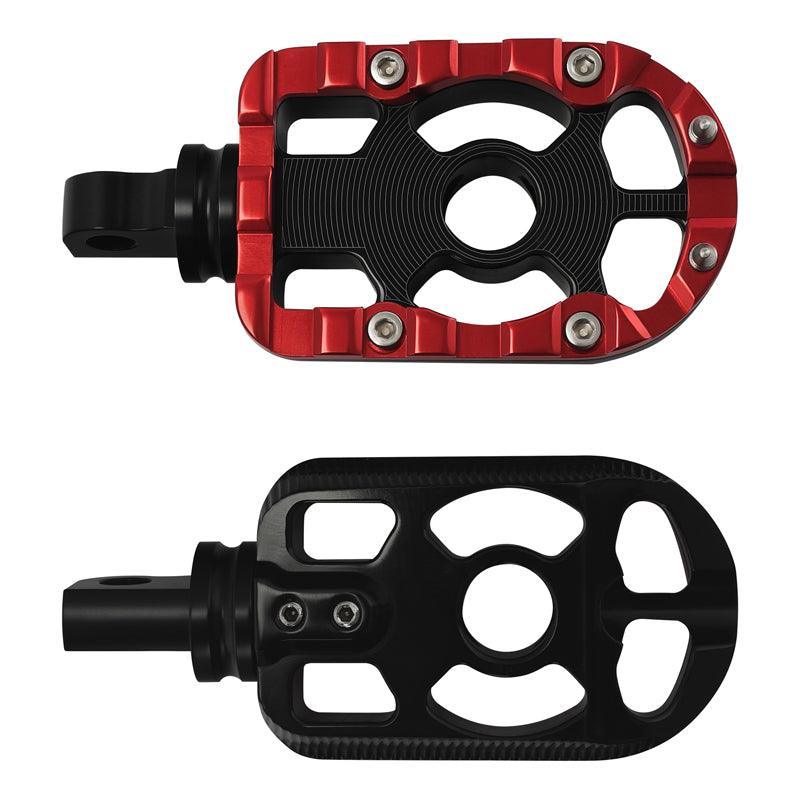 Repose-pieds Réglables 25-35 Mm Pour Moto - Double Pédale Caoutchouc, Chromé - Compatible GoldWing GL1800, Shadow, Harley, Yamaha, Etc. - 4
