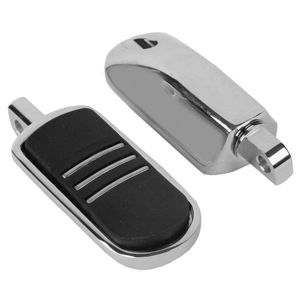 TCMT Pegstreamliner Style Foot Pegs For Harley Touring, Electra, Street, Road Glide – Black Metal/Rubber