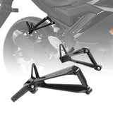 TCMT Rear Passenger Foot Pegs Rest Bracket Fit For YAMAHA YZF R3 '15-'23 MT03 '20-'23 - TCMT