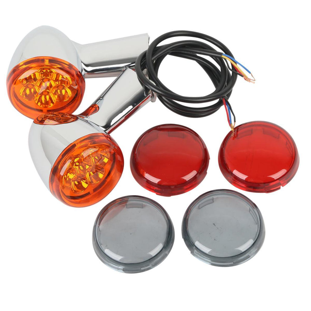 thumbnail image 2 of TCMT Rear Turn Signal LED Indicator Lights For Harley Sportster XL883 XL1200 1992-Up – Chrome 2 of 5