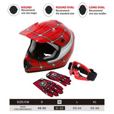 TCMT Red Spider Youth Kids DOT Motocross Off-Road Helmet - TCMT