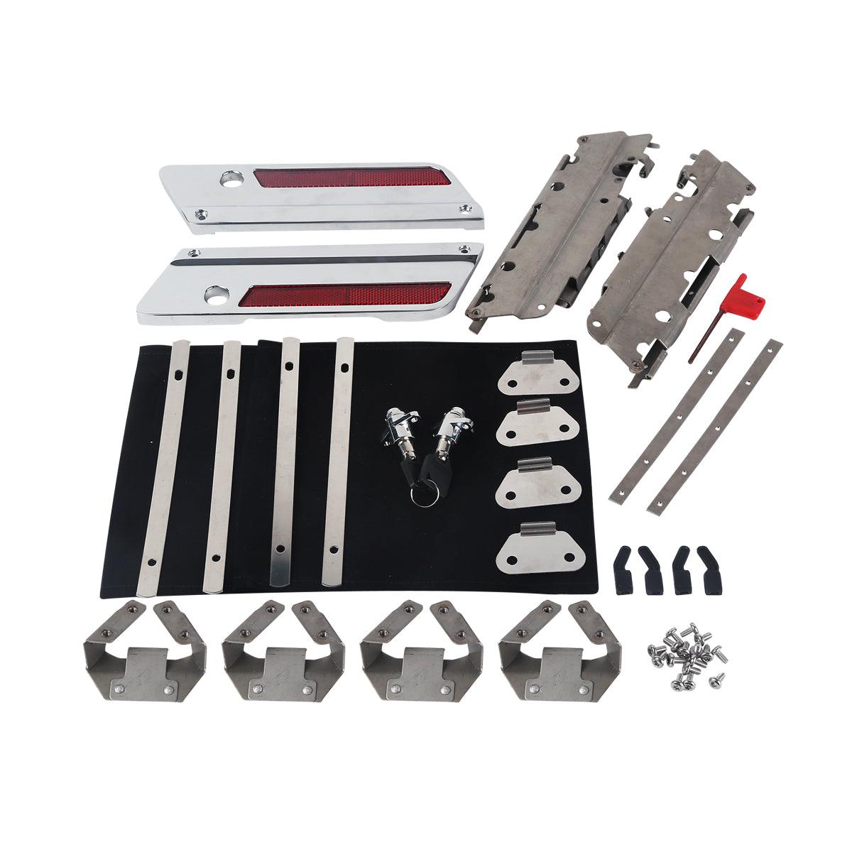 TCMT Saddlebag Lid Latch Lock Hardware kit Set Fit For Harley