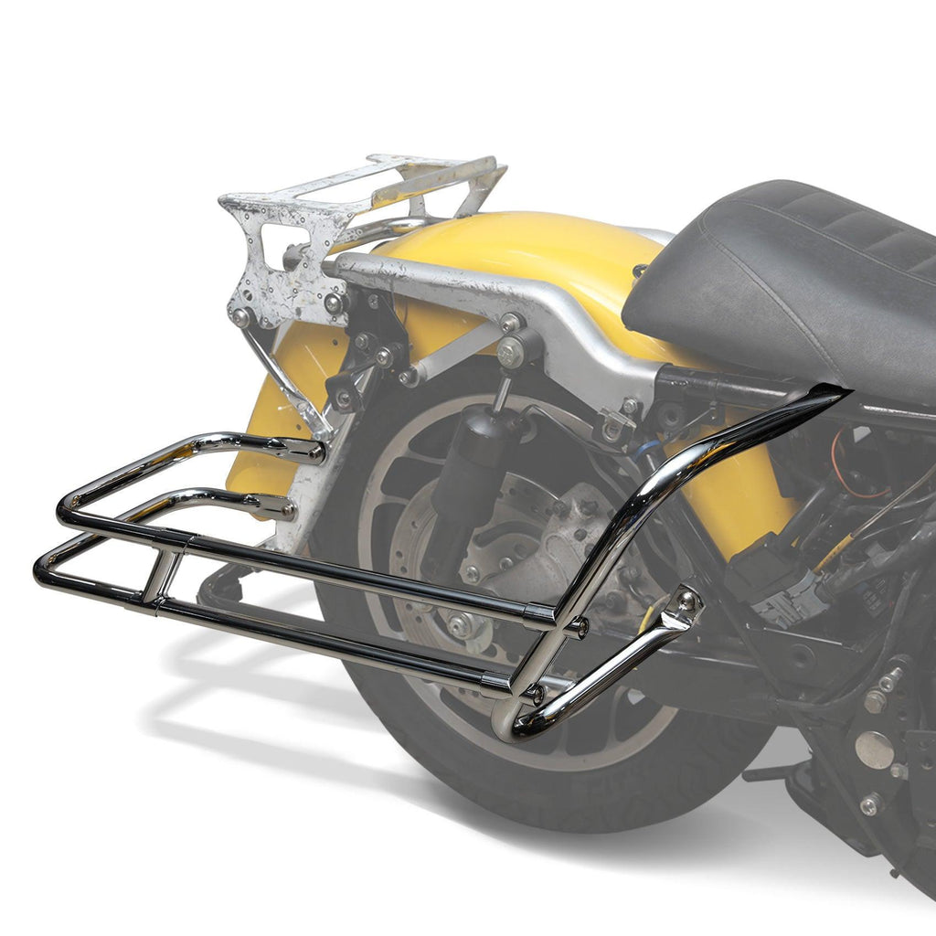 Street Glide Road King Accessories Hard Saddlebag Guard Rail Mount Bracket For Harley Touring Models 1997-2008 - Chrome & Black Saddle Bag Support Bracket - Foto 3