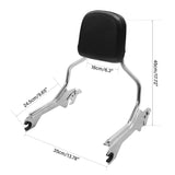 TCMT Sissy Bar Backrest Luggage Rack Fit For Harley Fat Boy FLFBS FXBR '18-'23 - TCMT