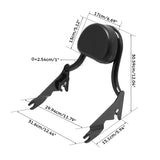 TCMT Sissy Bar Passenger Backrest Fit For Harley Touring '09-'25 - TCMT