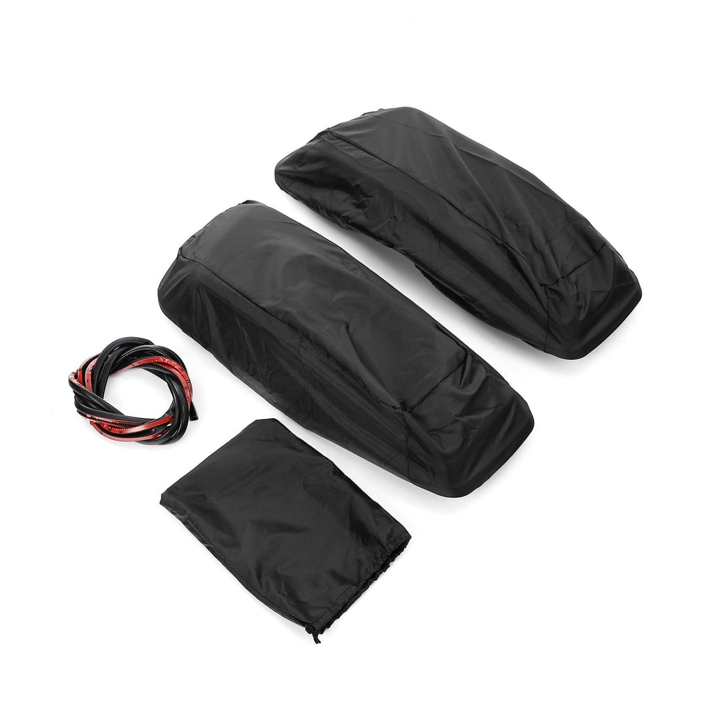 TCMT Unpainted Black Saddlebag Lids 5"x7" Dual Speaker Cutouts Fit For Harley Touring '14-Later - TCMT