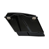 TCMT 4" Extended Stretched Hard Saddlebags 5"x7" CVO Speaker Lids Fit For Harley Touring 1993-2013 Glossy Black - TCMTMOTOR