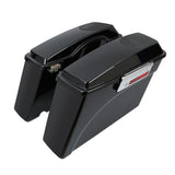 TCMT Hard Saddlebags 5"x7" Speaker Lids Fit For Harley Touring 1993-2013 Glossy Black - TCMTMOTOR