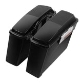 TCMT Vivid Black Hard Saddlebags 6"x9" Speaker Lids Fit For Harley Touring '93-'13 - TCMTMOTOR