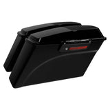 TCMT Vivid Black Hard Saddlebags 6"x9" Speaker Lids Fit For Harley Touring '93-'13 - TCMTMOTOR