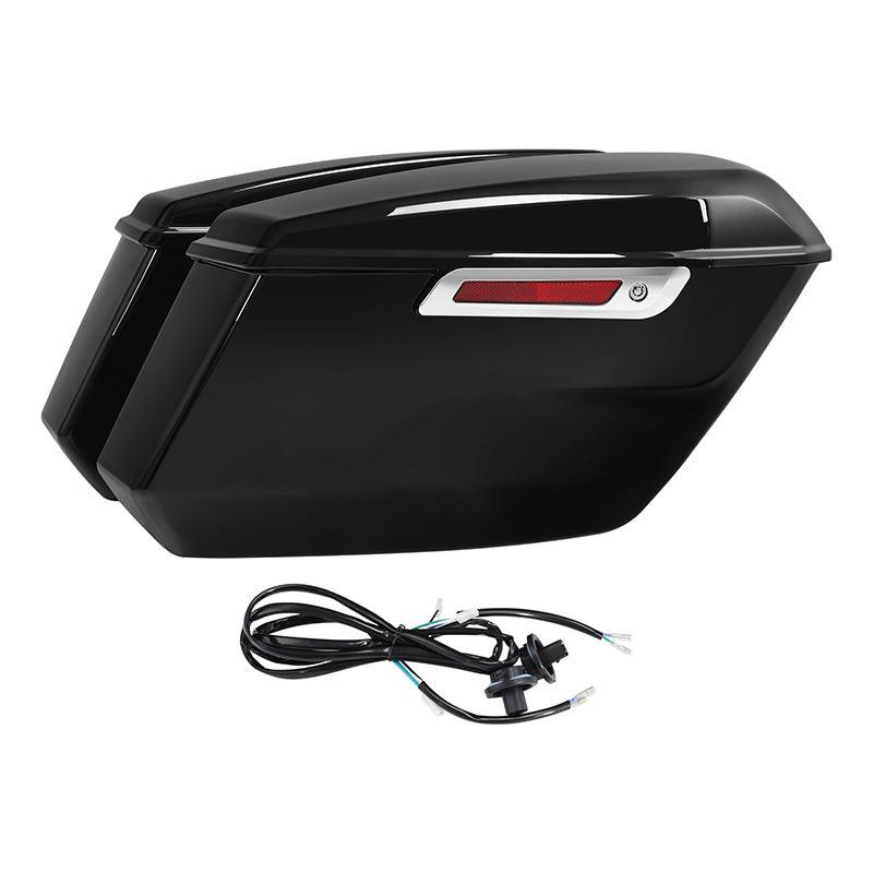 Black Hard SaddleBags Lids Fit For Harley Touring Street Road Glide 14 22 18 19 Black Hard SaddleBags Lids Fit For Harley Touring Street Road Glide 14 22 18 19