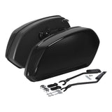 TCMT Vivid Black Hard Saddlebags Fit For Harley Fat Boy Breakout '18-'23 - TCMT