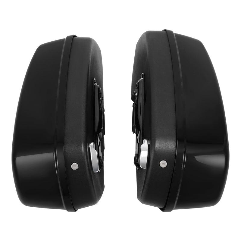 TCMT Vivid Black Hard Saddlebags Fit For Harley Fat Boy Breakout