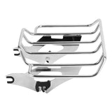 TCMT Vivid Black/Chrome Quick Release Rear Luggage Rack Fit For Harley Touring '14-'25 - TCMT