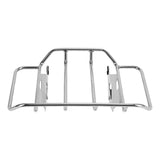 TCMT Vivid Black/Chrome Quick Release Rear Luggage Rack Fit For Harley Touring '14-'25 - TCMT