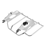 TCMT Vivid Black/Chrome Quick Release Rear Luggage Rack Fit For Harley Touring '14-'25 - TCMT