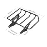 TCMT Vivid Black/Chrome Quick Release Rear Luggage Rack Fit For Harley Touring '14-'25 - TCMT