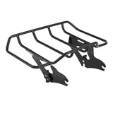 TCMT Vivid Black/Chrome Quick Release Rear Luggage Rack Fit For Harley Touring '14-'25 - TCMT