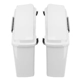 TCMT White Hard Saddlebags Fit For Harley Touring '94-'13 - TCMT